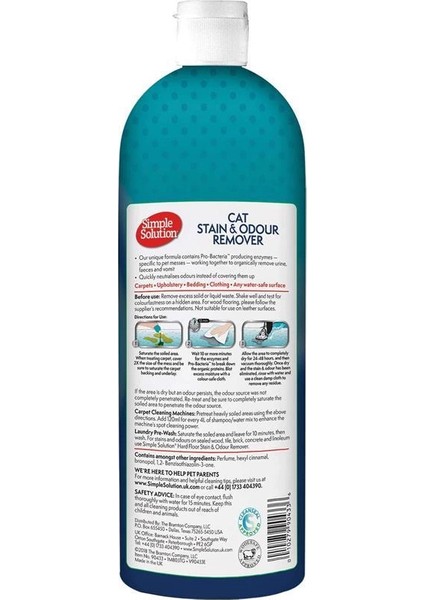 Simple Solution Kediler Için Leke ve Koku Giderici 1 Litre fiyatları