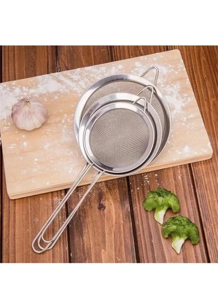 Paslanmaz Çelik Pratik 3'lü Çay Süzgeci Sebze Makarna Un Süzgeç 10 12 14 cm fiyatları