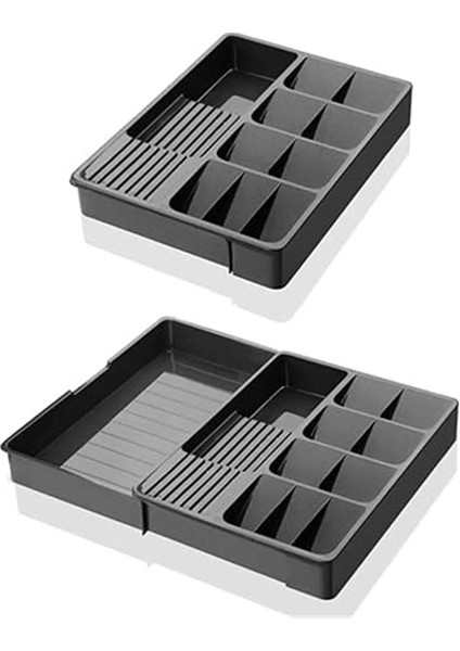 Çekmece Içi Kaşıklık Düzenleyici, Ayarlanabilir Çatal Bıçak Organizatör (Antrasit) indirimleri