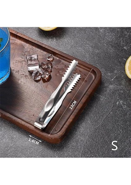 ® Paslanmaz Çelik Buz Maşası - 13 cm Küçük Boy Tırtıklı Maşa | Bar ve Mutfak Kullanımı Için fiyatları