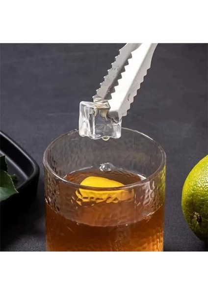 ® Paslanmaz Çelik Buz Maşası - 13 cm Küçük Boy Tırtıklı Maşa | Bar ve Mutfak Kullanımı Için fırsatları
