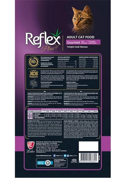 Plus Yetişkin Kediler Için Tavuk Etli, Renkli Taneli Kedi Maması 1,5 kg indirimleri