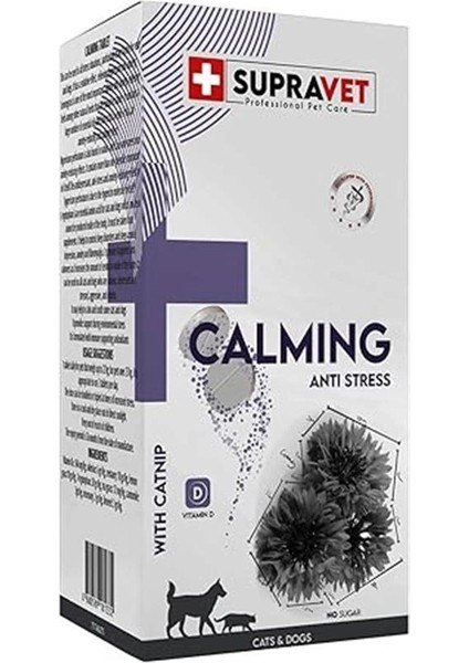 Kedi ve Köpekler Için Sakinleştirici Calming Tablet + Vitamin D (75 Tablet)