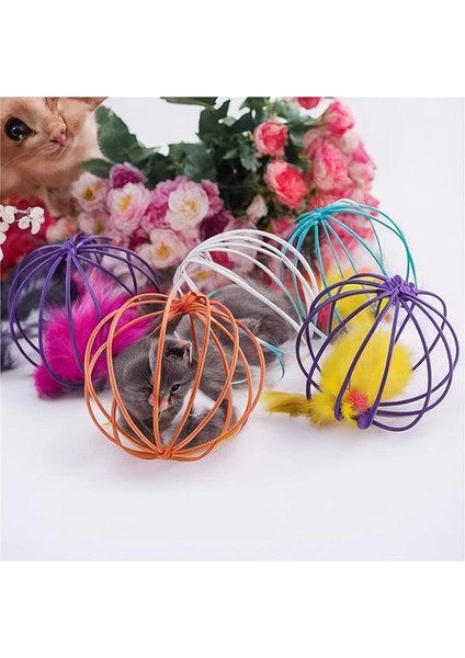 Metal Kafesli Peluş Fareli Kedi ve Köpek Oyuncağı – 6 cm Eğlenceli Oyun Topu modelleri