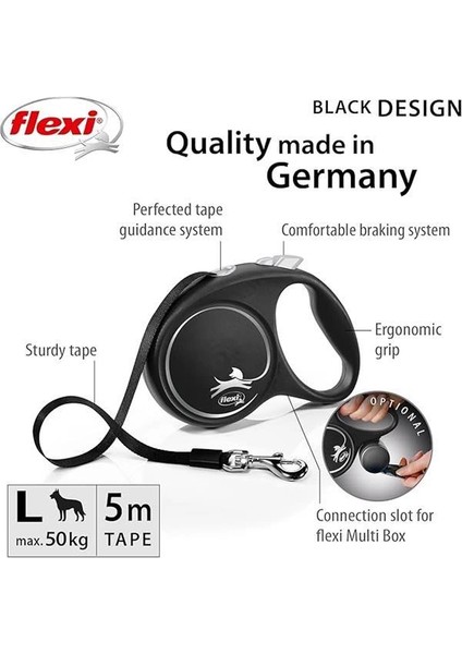 Flexi Black Design L Beden SIYAH5MT Şerit Tasma fiyatları