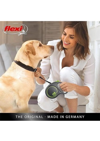 Flexi Black Design L Beden SIYAH5MT Şerit Tasma