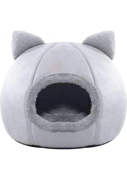 Bal Kabağı Tasarımlı Kedi Evi Yumuşak Kedi Yatağı Derin Uyku ve Kış Evi Çıkartılabilir Minder modelleri