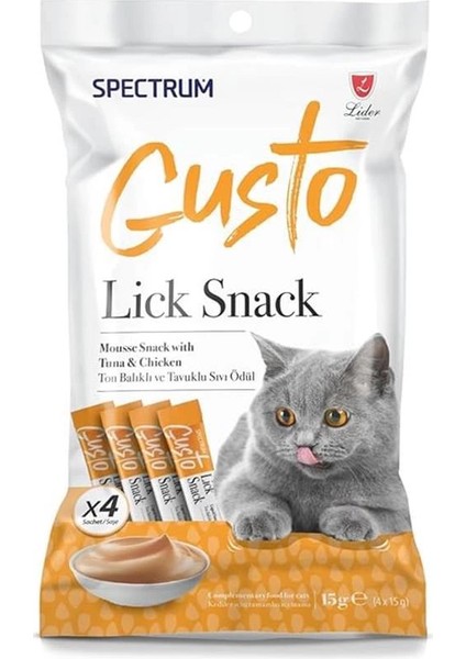 Ton Balıklı ve Tavuklu Yetişkin Kedi Sıvı Ödül 60 Gram