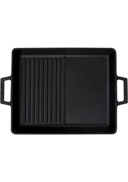 Metal Döküm Izgara Tava, Metal Kulplu, 26X32CM, Siyah fiyatları