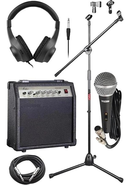 MGA-30BK-PAK Elektro Gitar Amfisi Seti 30 Watt Gain Özellikli (Amfi Mikrofon Stand Kulaklık fiyatları
