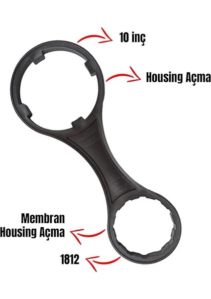 Su Arıtma Cihazları Için Filtre Kabı ve Membran Kabı Açma Anahtarı, fiyatları