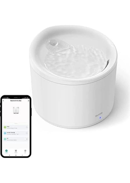 Evcil Hayvan Akıllı Su Kabı, Su Pınarı Wifi Bluetooth Destekli - Uv Teknoloji - Uygulama ile
