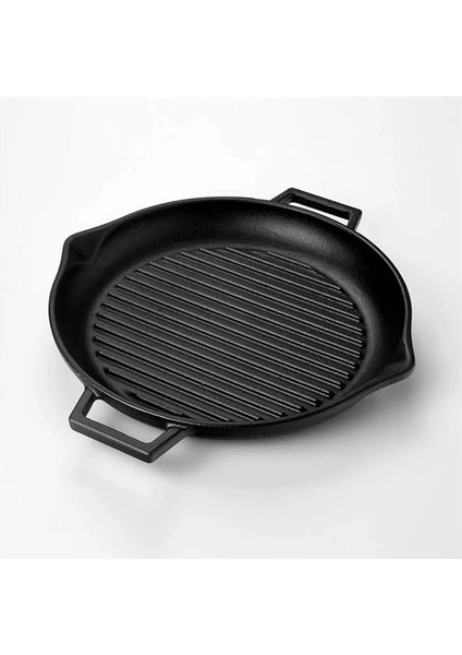 Döküm Yuvarlak Izgara Tava, Metal Kulplu, 30CM, Siyah fiyatları