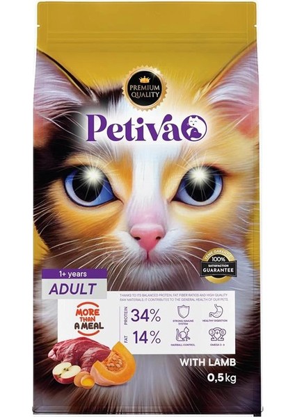 Yetişkin Kediler Için Kuzu Etli Kuru Kedi Maması (500 Gram, Kuzu)