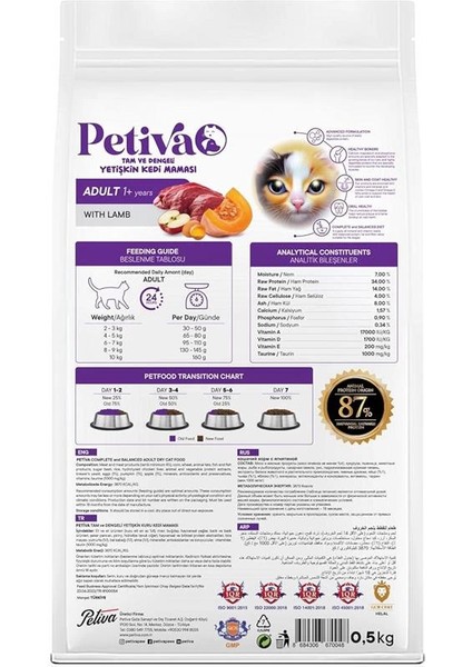 Yetişkin Kediler Için Kuzu Etli Kuru Kedi Maması (500 Gram, Kuzu) fiyatları