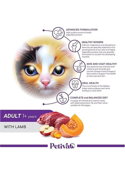 Yetişkin Kediler Için Kuzu Etli Kuru Kedi Maması (500 Gram, Kuzu) fırsatları