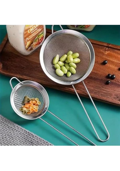 Paslanmaz Çelik Pratik 3'lü Çay Süzgeci Sebze Makarna Un Süzgeç 10 12 14 cm indirimleri