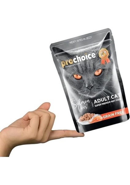 Yetişkin Kediler Için, Tahılsız, Jöle Içinde Somon ve Ciğer Parça Etli Yaş Mama, 85 G x 24 fırsatları