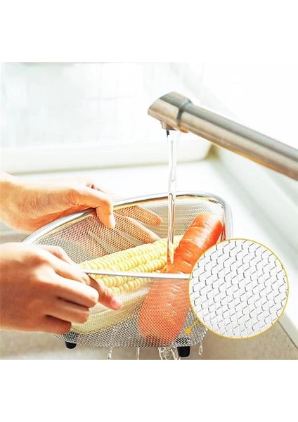 Paslanmaz Çelik Ayaklı Lavabo Çöp Süzgeci 18X13X10 cm | Paslanmaz Çelik Ayaklı Lavabo Çöp modelleri