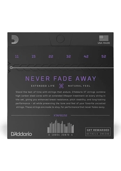 D'addario XTAPB1152 Akustik Gitar Tel Seti, Phosphor Bronz Light fiyatları