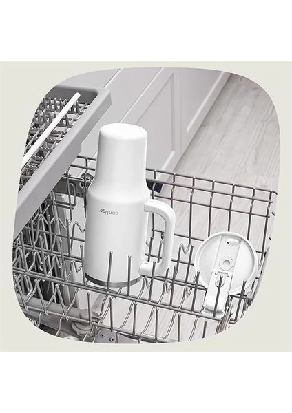 Üniseks Yetişkin Streeterville Tumbler Pipetli Yalıtımlı Su Şişesi, 1.2l, Beyaz