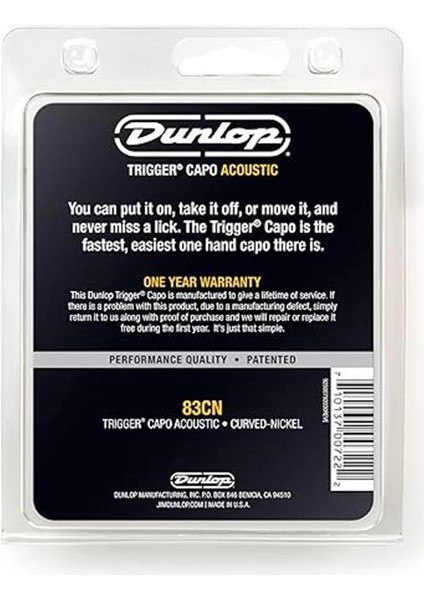Dunlop 83CN Trigger Akustik Gitar Kaposu