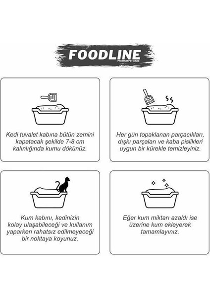 Aktif Karbonlu Ince Taneli Bentonit Topaklanan Kedi Kumu 10 Lt x 2 Adet