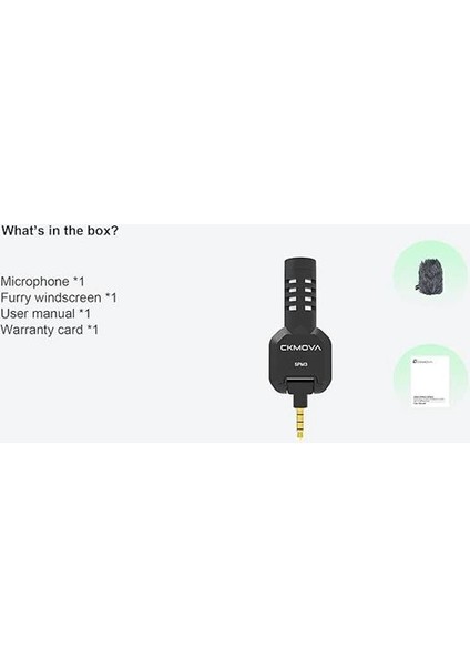 Spm3 Kamera ve Telefonlar Için 3,5mm Konnektörlü Tak Çalıştır Mikrofon