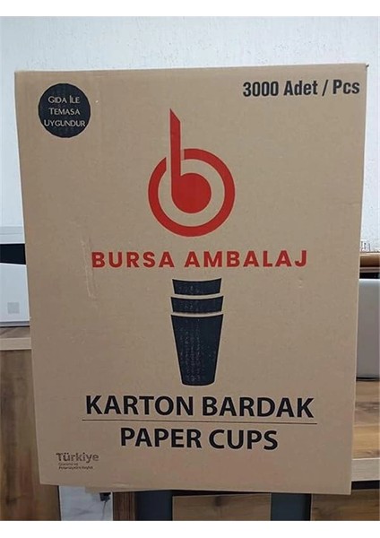 Bursa Ambalaj, 6.5 Oz Karton Bardak (3000 Adet)