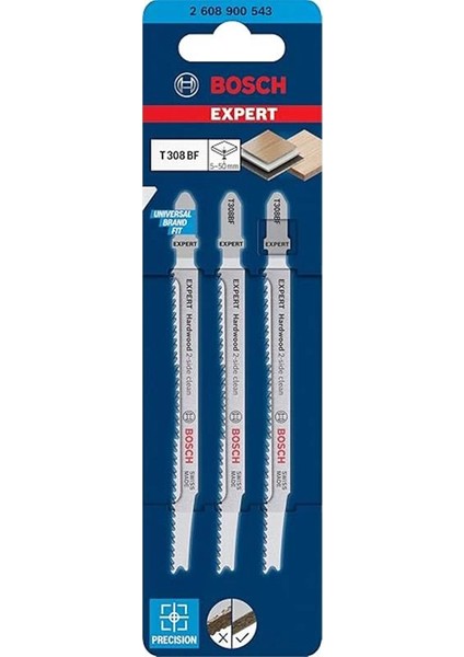 Professional 3x Expert ‘hardwood 2-Side Clean’ T 308 Bf Dekupaj Testere Bıçakları (Plastik fiyatları