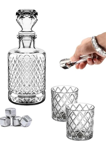 Cam Karaf Sürahi ve 2'li 300 ml Bardak Seti Su Meşrubat Viski Şişesi 1200 ml fiyatları