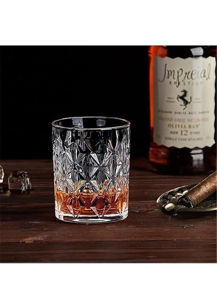 Cam Karaf Sürahi ve 2'li 300 ml Bardak Seti Su Meşrubat Viski Şişesi 1200 ml