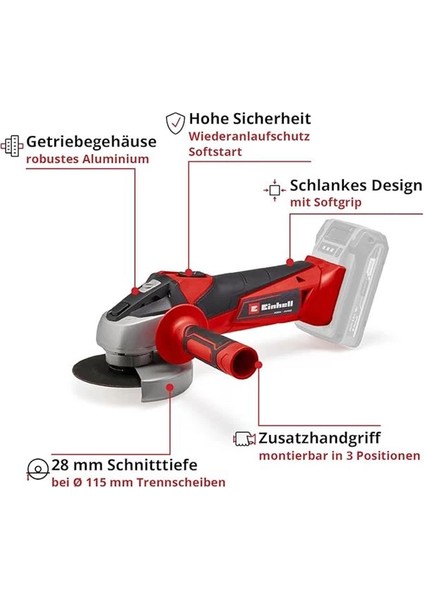 Tc-Ag 18/115 Li - Solo, Akülü Avuç Taşlama modelleri