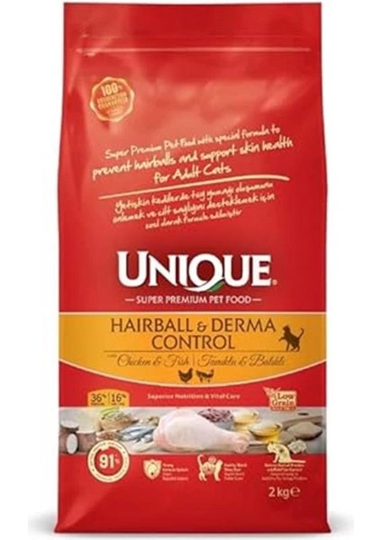 Adult Hairball&derma Control Cat With Chicken&fish 2 kg fiyatları
