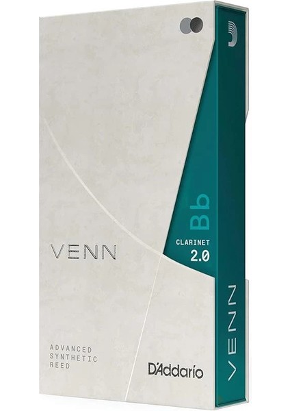 D'addario Venn Bb Clarinet Reed, G2, Strength 2.0