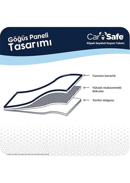 Carsafe Köpek Harness Araba Seyahat Göğüs Tasması, Large Siyah indirimleri