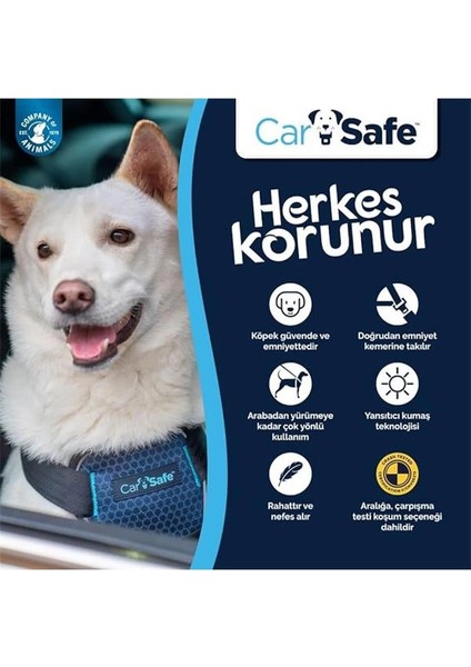 Carsafe Köpek Harness Araba Seyahat Göğüs Tasması, Large Siyah