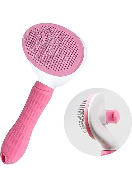 Kedi Köpek Tarağı Tüy Temizleme Otomatik Temizlenen Tüy Tarağı Kendi Kendini Temizleyen Masaj