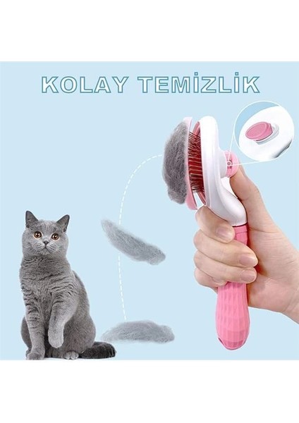 Kedi Köpek Tarağı Tüy Temizleme Otomatik Temizlenen Tüy Tarağı Kendi Kendini Temizleyen Masaj fiyatları
