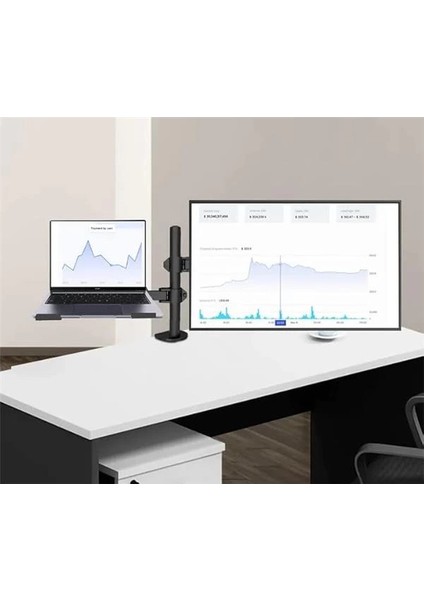 EF74 Steel Design 2-8 kg Çift Kol Asansörlü 17"-32" Monitör&10-17" Laptop Standı fiyatları