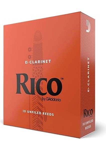 Rico By D'addario Eb Klarnet Için Yapraklar, Kalınlık 2,5, 10'lu Paket
