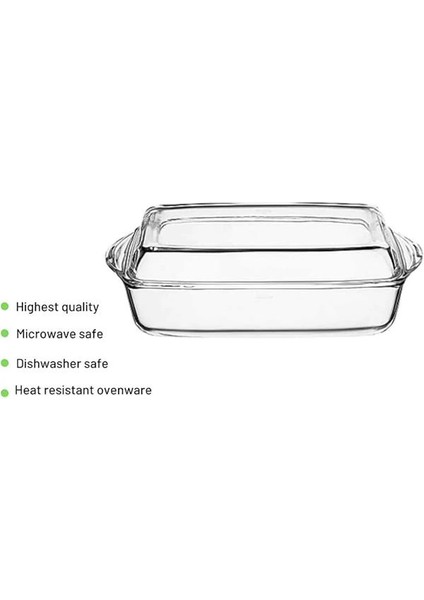 Borcam Kapaklı Orta Boy Dikdörtgen Tencere
