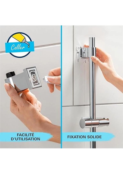 Grohe Vitalio Comfort 110 Sürgülü Duş Seti (Sabunluklu) 110 mm Kare 2 Akışlı (Yağmur & Jet) El Duşu