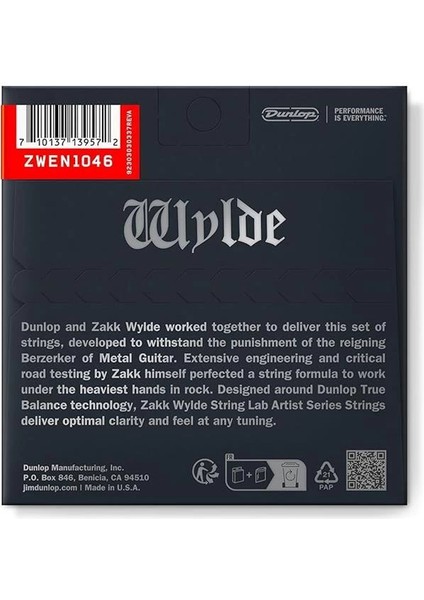 Zakk Wylde String Lab Elektro Gitar Teli (10-46)