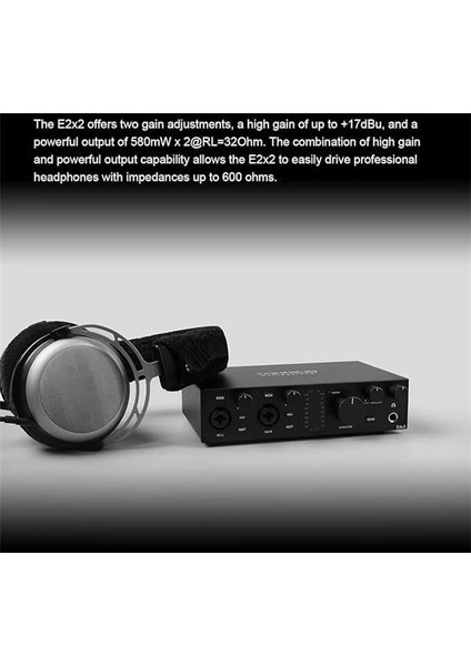Topping Professional E2X2 | White Yüksek Kalite Usb-C Ses Kartı: 2-Giriş/2-Çıkış 24BIT/192KHZ