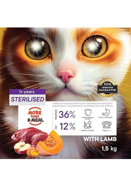 Kısırlaştırılmış Yetişkin Kediler Için Kuzu Etli Kuru Kedi Maması (1.5 Kg, Kuzu) modelleri