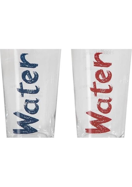 Water Bardak 570 ml 2'li Set Mavi & Kırmızı fırsatları