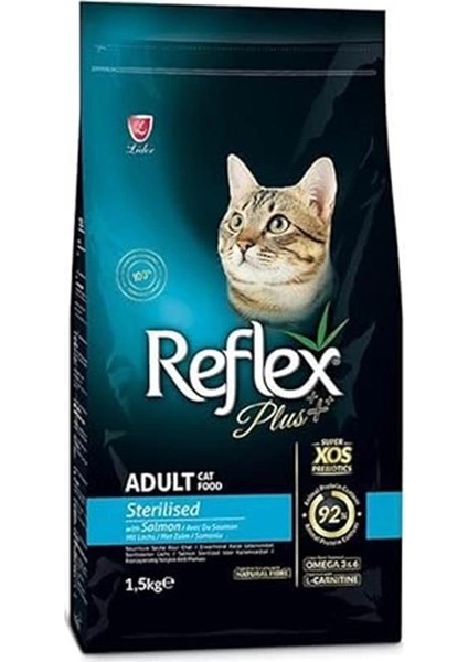 Plus Somonlu Kısırlaştırılmış Kedi Maması 1.5KG+500GR Hediyeli fiyatları