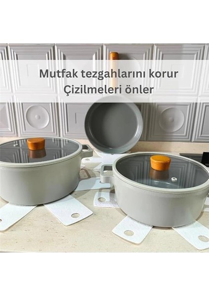 Beylini 12 Adet Tencere Tava Koruyucu Düzenleyici Çizilme Önleyici Set (Beyaz) modelleri