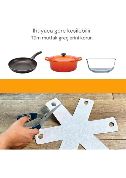 Beylini 12 Adet Tencere Tava Koruyucu Düzenleyici Çizilme Önleyici Set (Beyaz) fırsatları